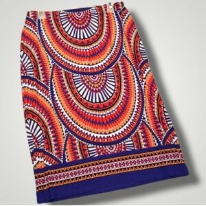 Premise Mosaic Print Stretch Pencil Skirt Size L